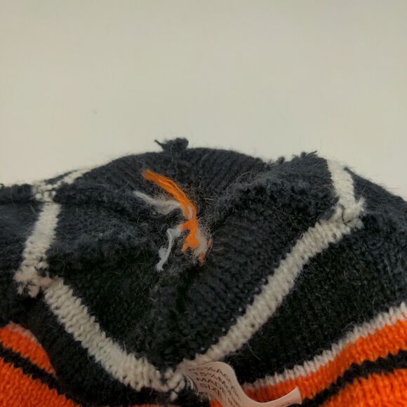 Eskimo Joe's Men's Beanie Cap Hat Orange Striped OSFA Embroidered Logo - Picture 11 of 11
